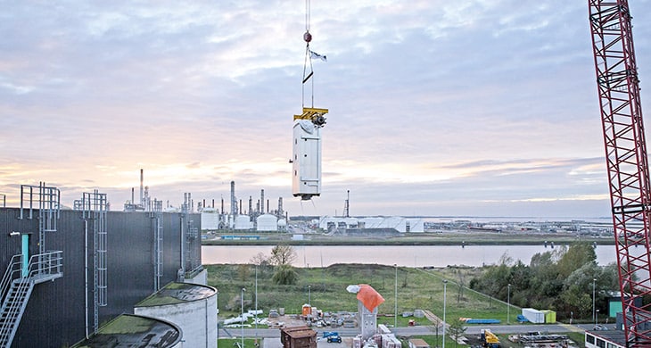 Afbeelding van installatie op hijskraan