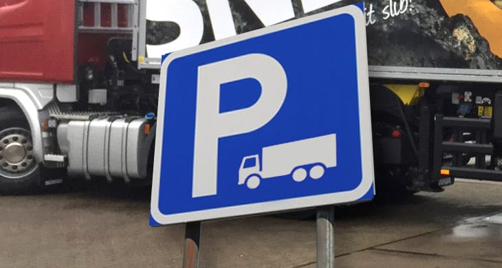 Afbeelding parkeerteken vrachtwagen